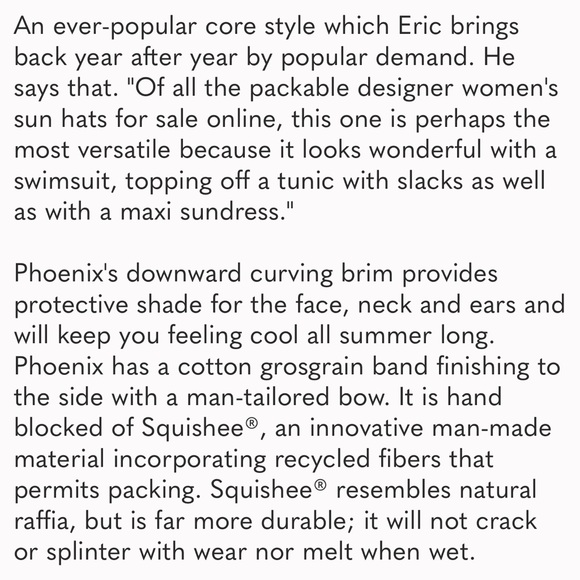 💕ERIC JAVITZ💕 Phoenix Fedora Hat Packable Squishee  UPF 50+ ~ NWT
Price firm. - Picture 13 of 16